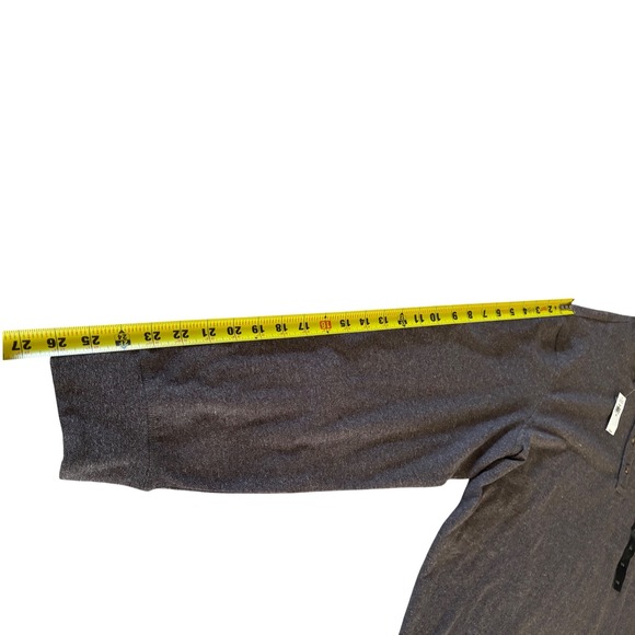 Banana Republic Men's Long Sleeve Henley Shirt Size XXL Heathered Gray - Picture 6 of 8